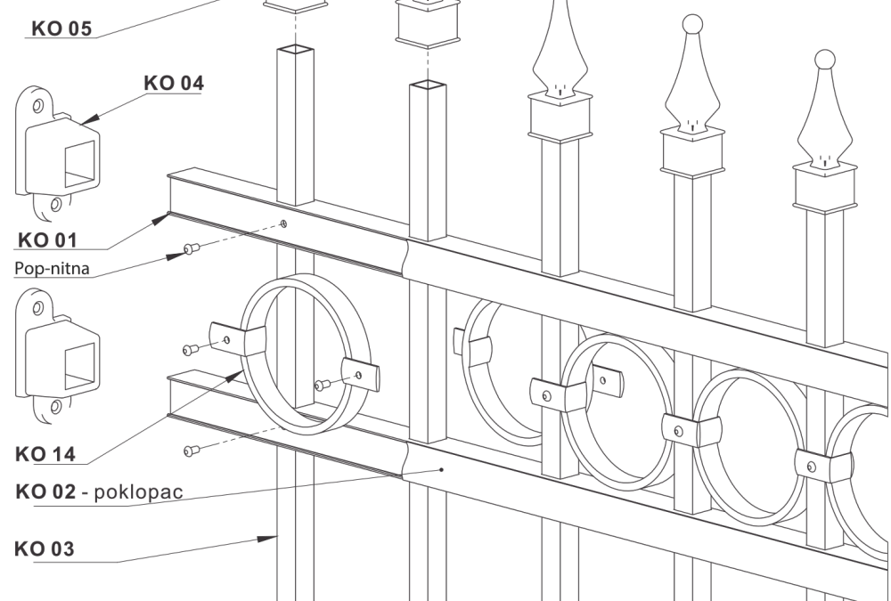 MONTAŽA KOVANE OGRADE