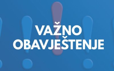 VAŽNO OBAVJEŠTENJE